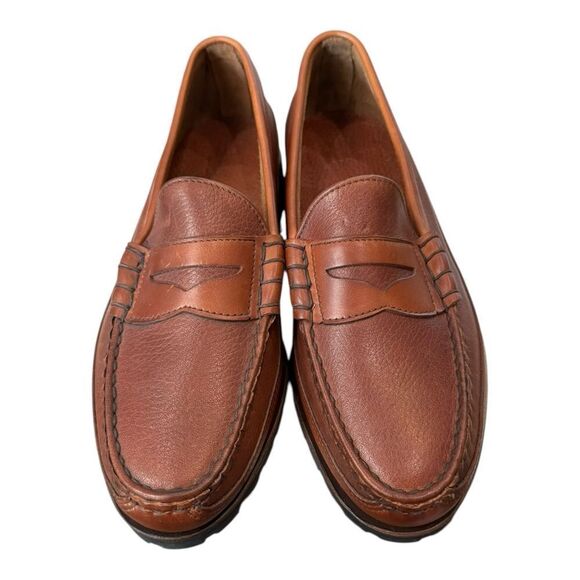 New Allen Edmonds Quincy Tan Leather Men\'s Slip-on Dress Shoes Loafers 9  9D main image 4